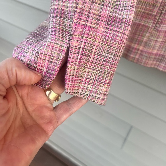 Sag Harbor Pink and Green Tweed Jacket - Size 16p - Picture 6 of 13